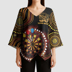 First Nations NAIDOC Week 2026 Fiery Darts Kimono Sleeve Blouse Aboriginal Arts