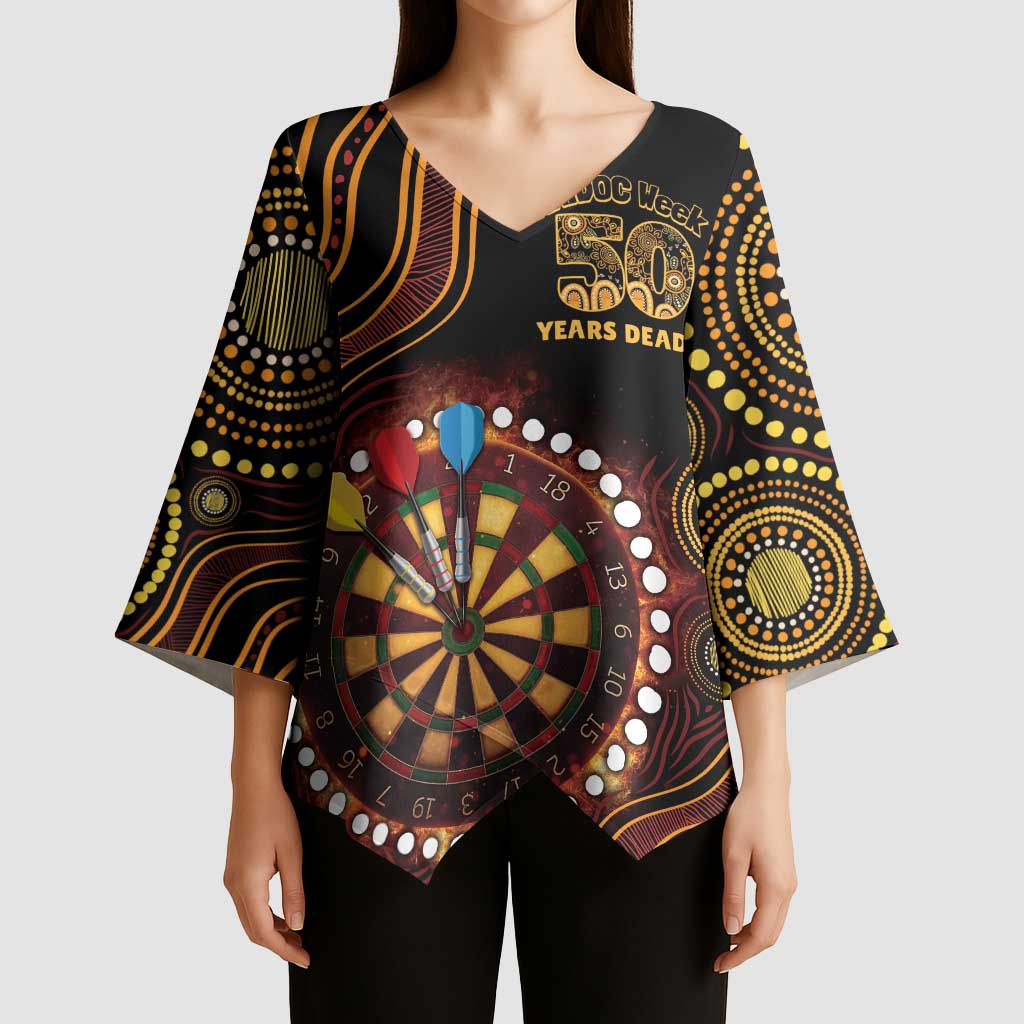 First Nations NAIDOC Week 2026 Fiery Darts Kimono Sleeve Blouse Aboriginal Arts