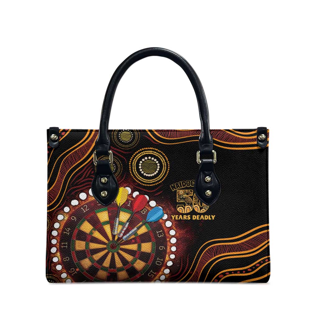 First Nations NAIDOC Week 2026 Fiery Darts Leather Bag Aboriginal Arts