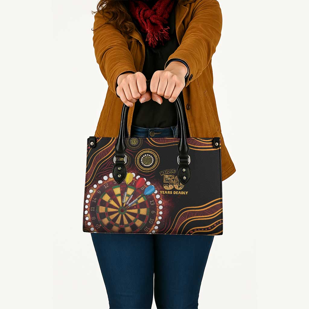 First Nations NAIDOC Week 2026 Fiery Darts Leather Bag Aboriginal Arts