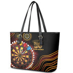 First Nations NAIDOC Week 2026 Fiery Darts Leather Tote Bag Aboriginal Arts