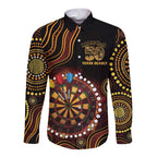 First Nations NAIDOC Week 2026 Fiery Darts Long Sleeve Button Shirt Aboriginal Arts