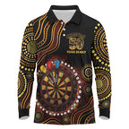 First Nations NAIDOC Week 2026 Fiery Darts Long Sleeve Polo Shirt Aboriginal Arts
