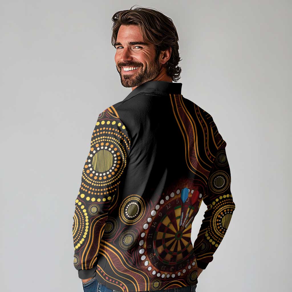 First Nations NAIDOC Week 2026 Fiery Darts Long Sleeve Polo Shirt Aboriginal Arts