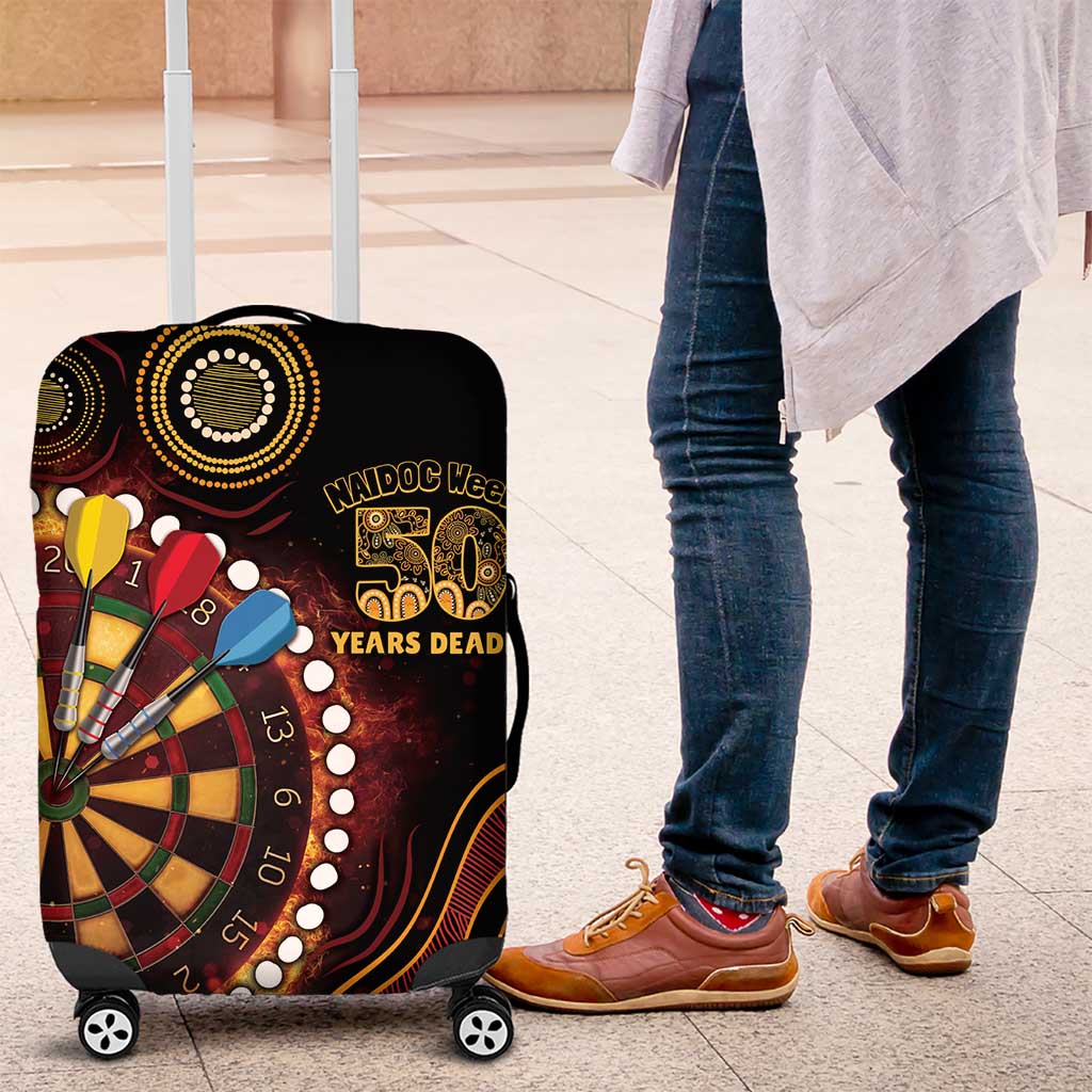First Nations NAIDOC Week 2026 Fiery Darts Luggage Cover Aboriginal Arts