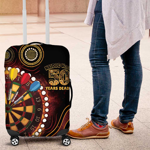 First Nations NAIDOC Week 2026 Fiery Darts Luggage Cover Aboriginal Arts