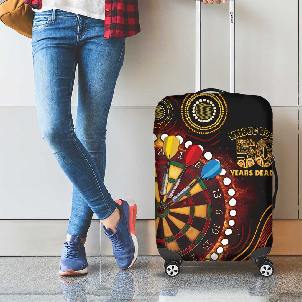 First Nations NAIDOC Week 2026 Fiery Darts Luggage Cover Aboriginal Arts