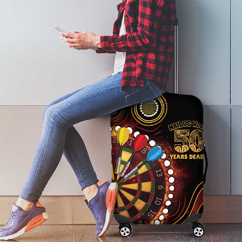 First Nations NAIDOC Week 2026 Fiery Darts Luggage Cover Aboriginal Arts