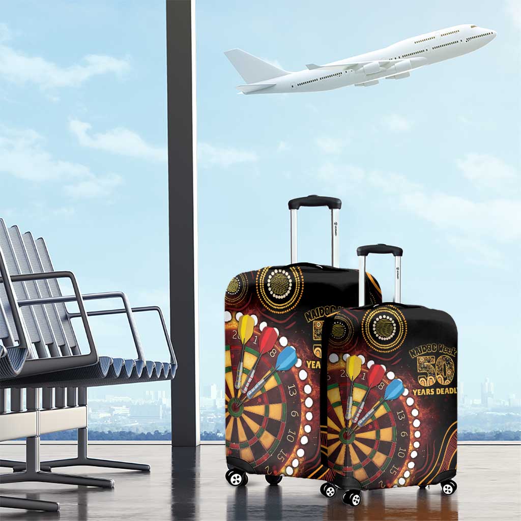 First Nations NAIDOC Week 2026 Fiery Darts Luggage Cover Aboriginal Arts