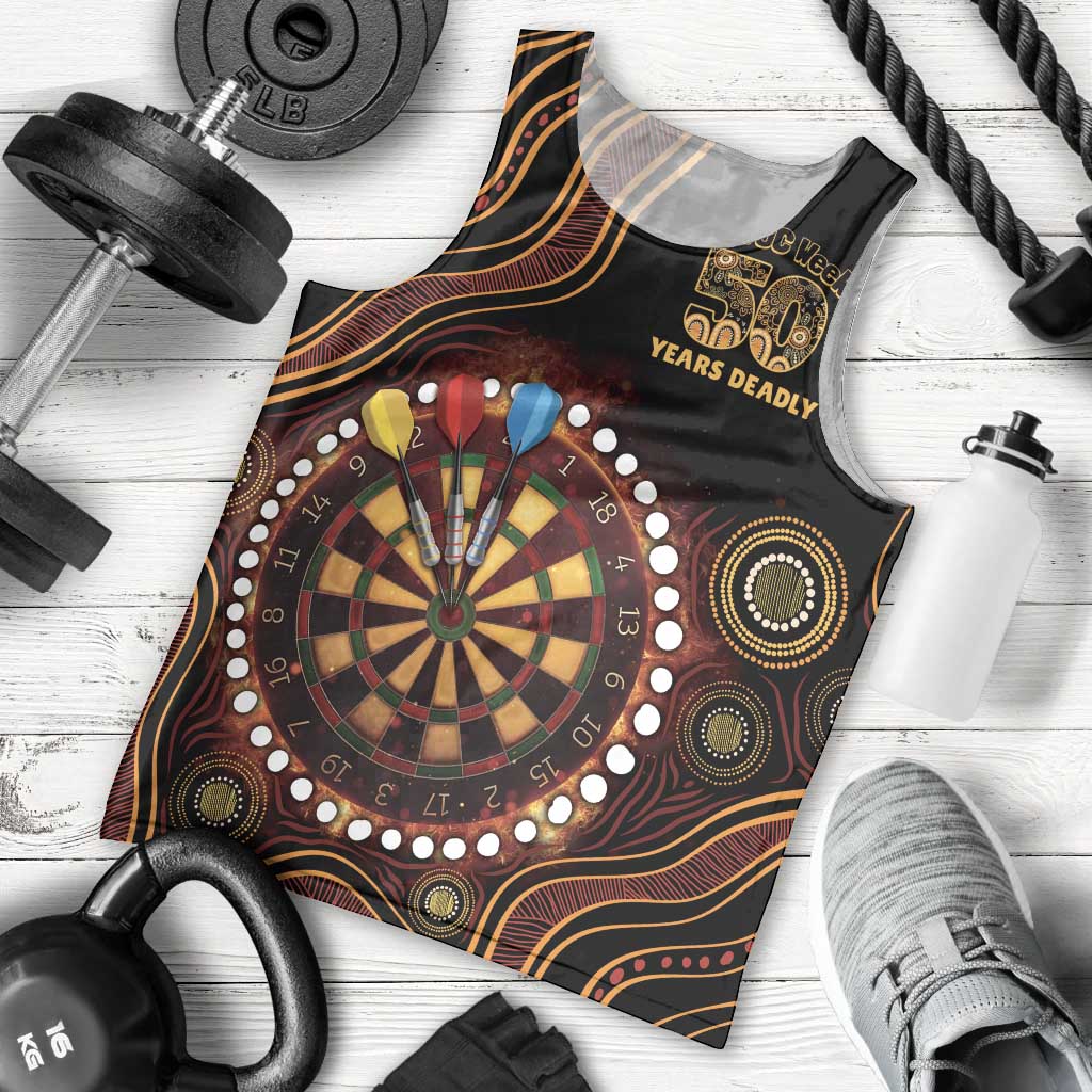 First Nations NAIDOC Week 2026 Fiery Darts Men Tank Top Aboriginal Arts