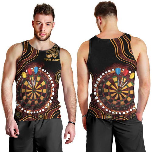 First Nations NAIDOC Week 2026 Fiery Darts Men Tank Top Aboriginal Arts