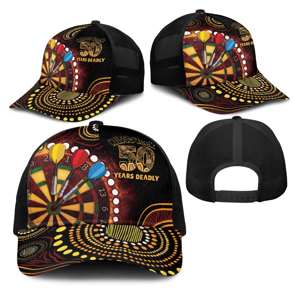 First Nations NAIDOC Week 2026 Fiery Darts Mesh Trucker Cap Aboriginal Arts
