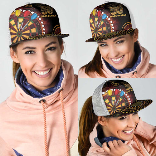 First Nations NAIDOC Week 2026 Fiery Darts Mesh Trucker Cap Aboriginal Arts
