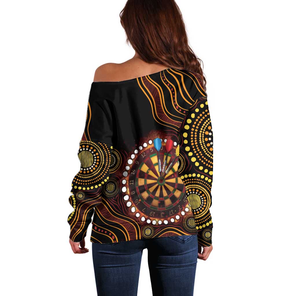 First Nations NAIDOC Week 2026 Fiery Darts Off Shoulder Sweater Aboriginal Arts
