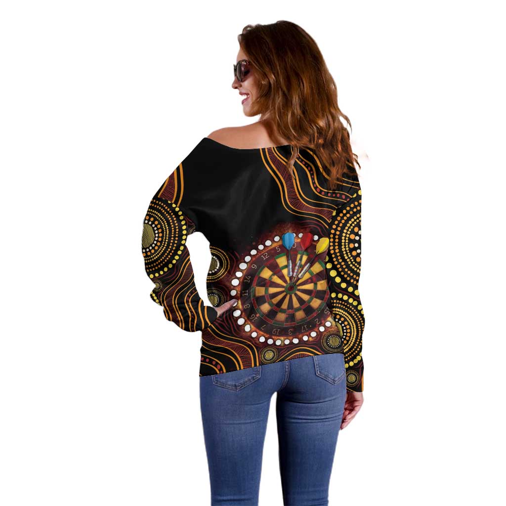 First Nations NAIDOC Week 2026 Fiery Darts Off Shoulder Sweater Aboriginal Arts