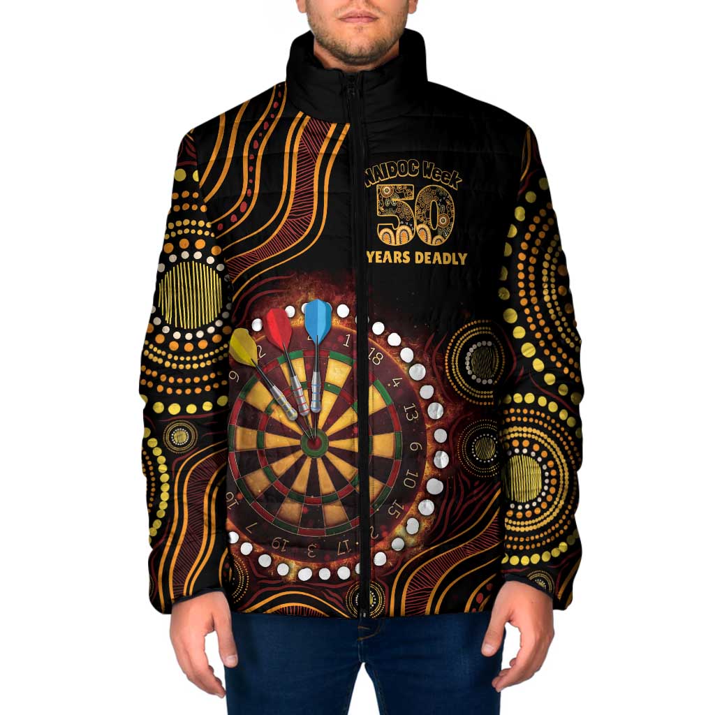 First Nations NAIDOC Week 2026 Fiery Darts Padded Jacket Aboriginal Arts