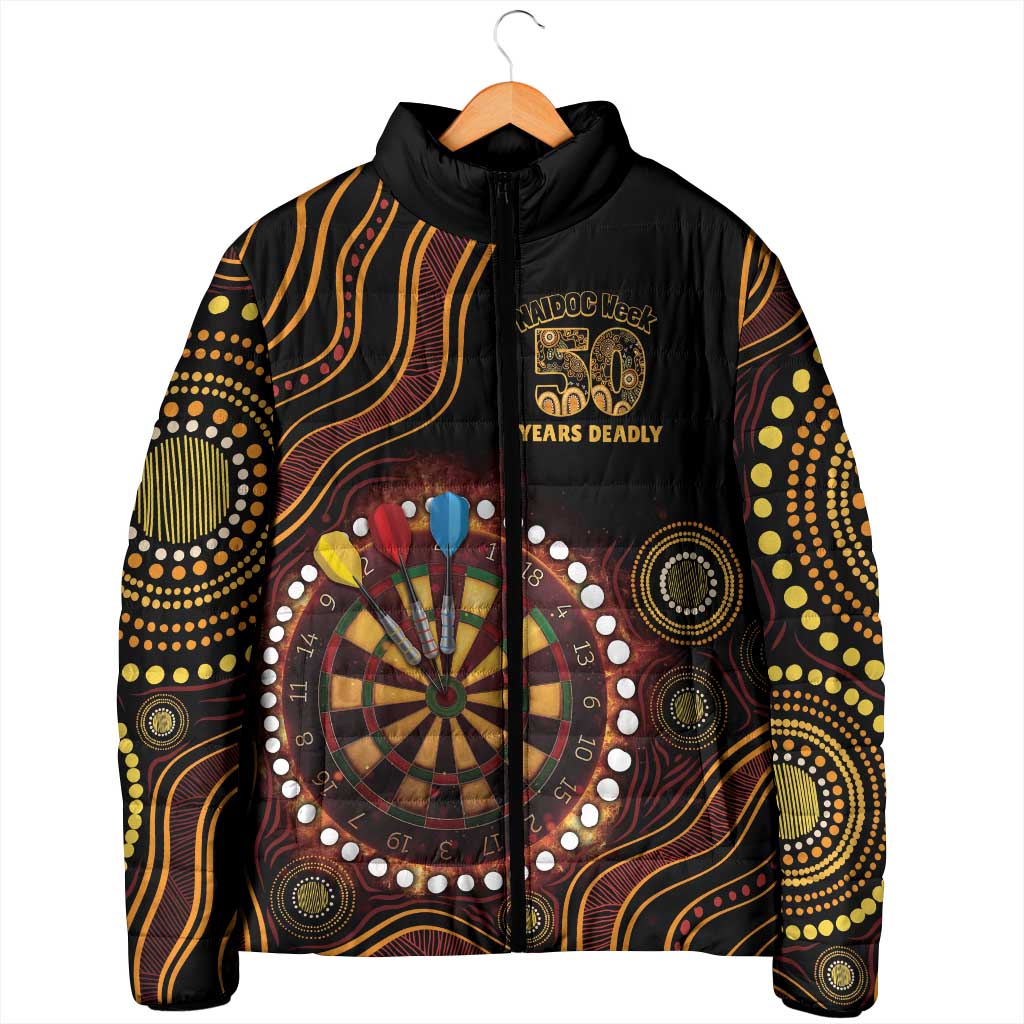 First Nations NAIDOC Week 2026 Fiery Darts Padded Jacket Aboriginal Arts