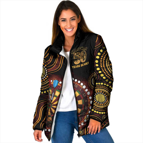 First Nations NAIDOC Week 2026 Fiery Darts Padded Jacket Aboriginal Arts