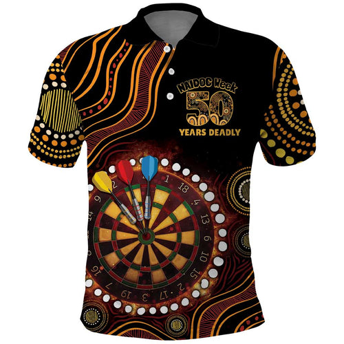 First Nations NAIDOC Week 2026 Fiery Darts Polo Shirt Aboriginal Arts