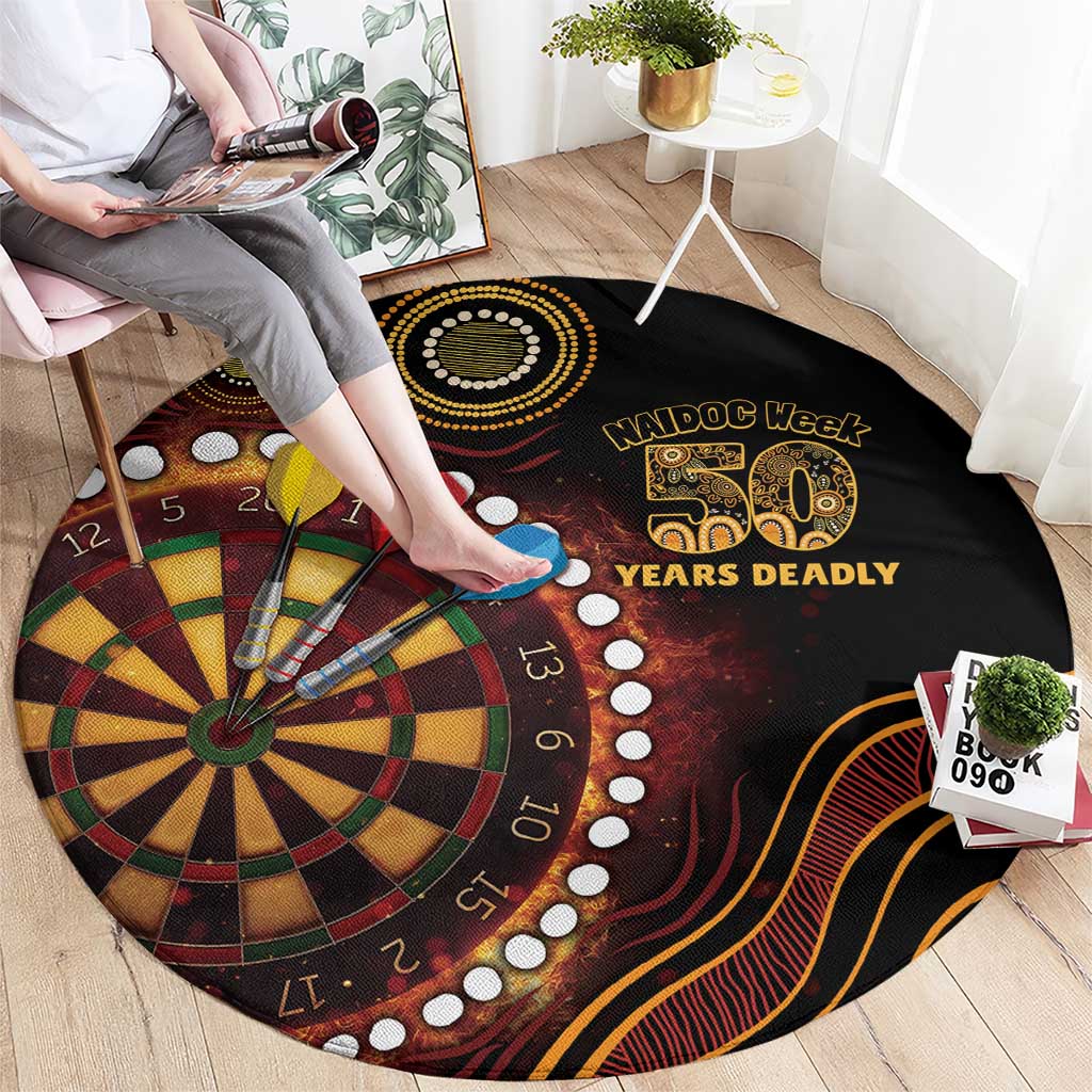 First Nations NAIDOC Week 2026 Fiery Darts Round Carpet Aboriginal Arts