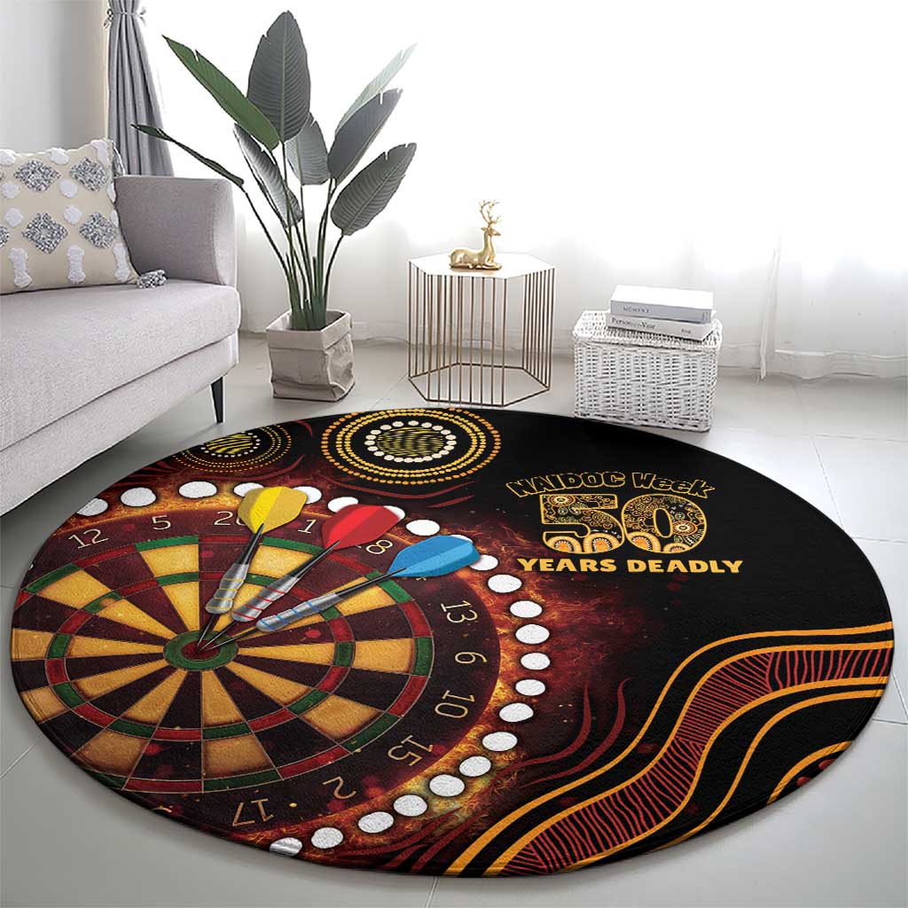 First Nations NAIDOC Week 2026 Fiery Darts Round Carpet Aboriginal Arts