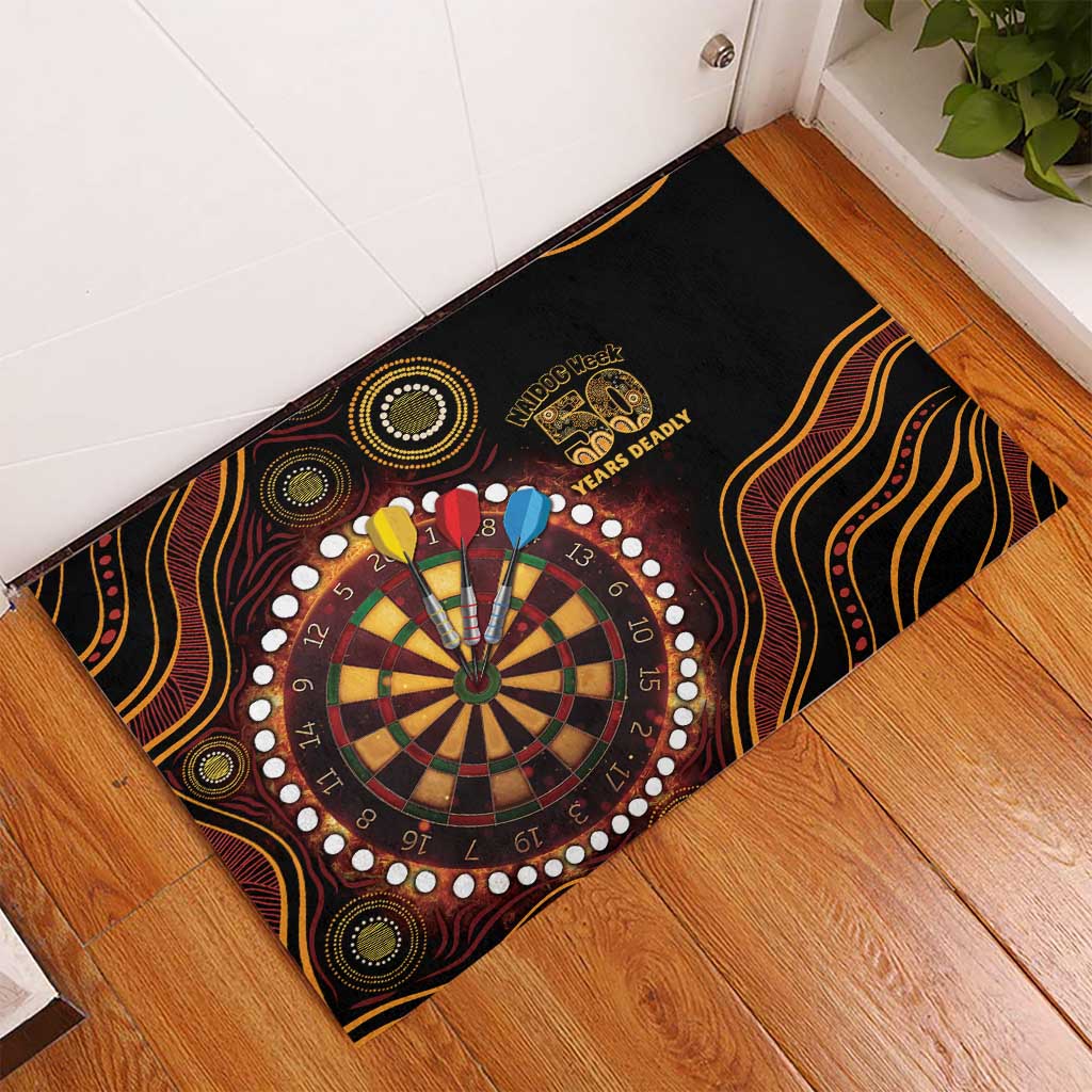 First Nations NAIDOC Week 2026 Fiery Darts Rubber Doormat Aboriginal Arts