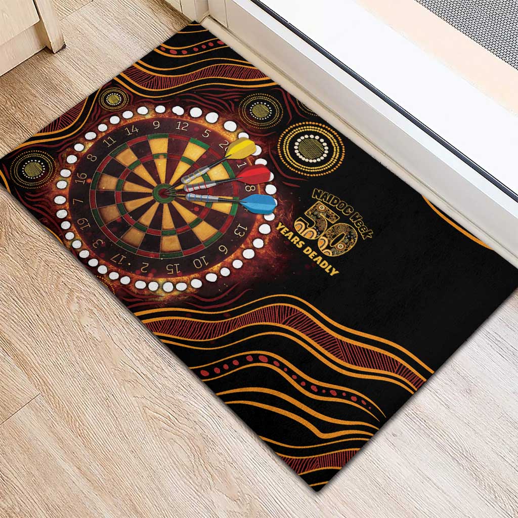 First Nations NAIDOC Week 2026 Fiery Darts Rubber Doormat Aboriginal Arts