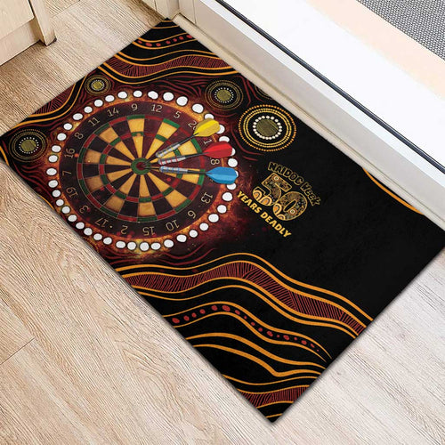 First Nations NAIDOC Week 2026 Fiery Darts Rubber Doormat Aboriginal Arts
