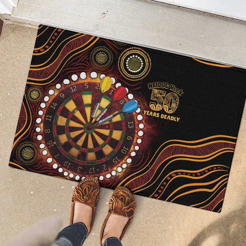 First Nations NAIDOC Week 2026 Fiery Darts Rubber Doormat Aboriginal Arts
