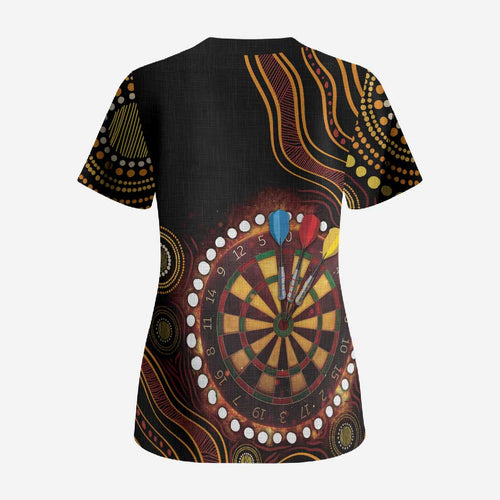 First Nations NAIDOC Week 2026 Fiery Darts Scrub Top Aboriginal Arts