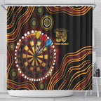 First Nations NAIDOC Week 2026 Fiery Darts Shower Curtain Aboriginal Arts