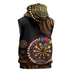 First Nations NAIDOC Week 2026 Fiery Darts Sleeveless Hoodie Aboriginal Arts
