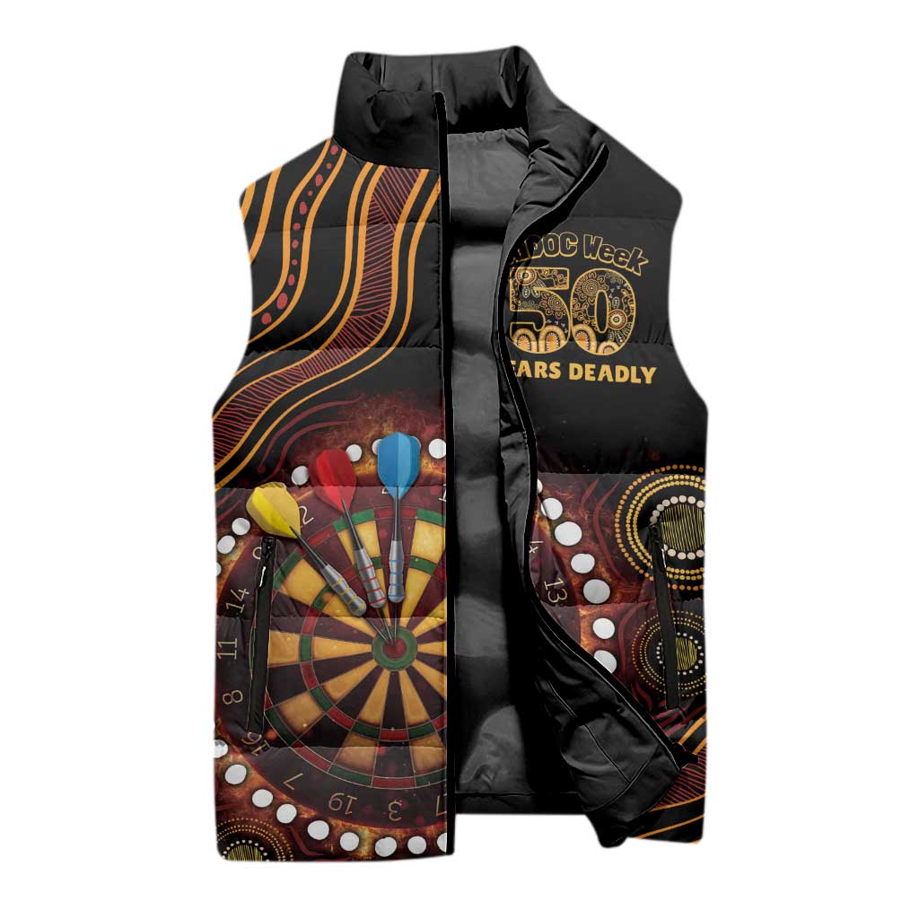 First Nations NAIDOC Week 2026 Fiery Darts Sleeveless Puffer Jacket Aboriginal Arts