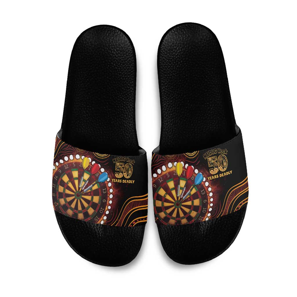 First Nations NAIDOC Week 2026 Fiery Darts Slide Sandals Aboriginal Arts