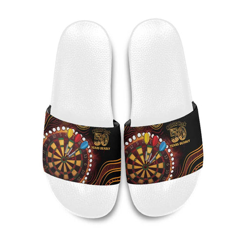First Nations NAIDOC Week 2026 Fiery Darts Slide Sandals Aboriginal Arts