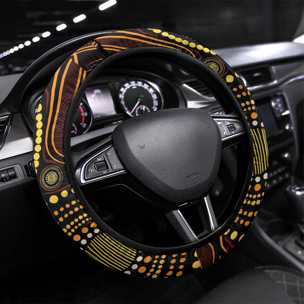 First Nations NAIDOC Week 2026 Fiery Darts Steering Wheel Cover Aboriginal Arts