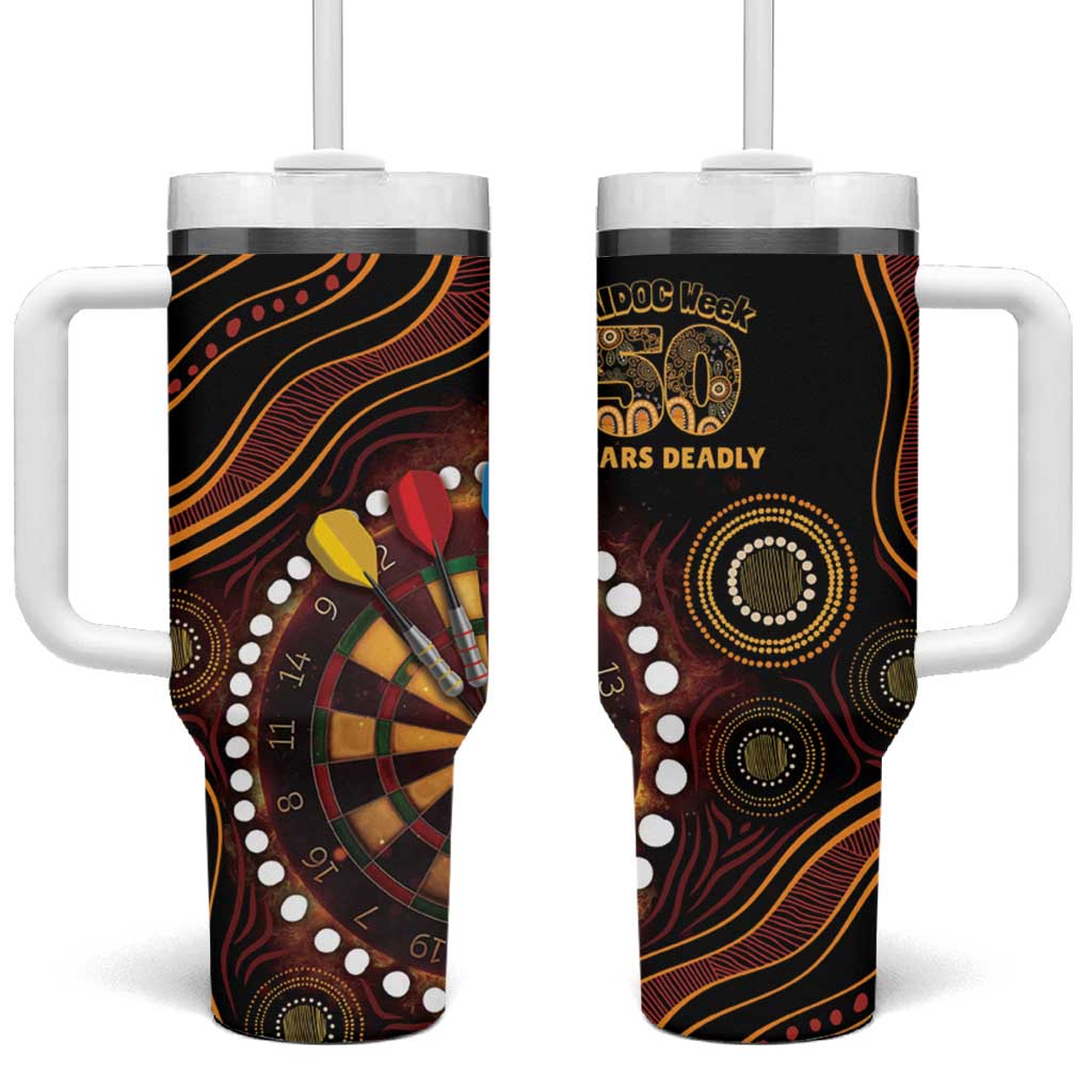 First Nations NAIDOC Week 2026 Fiery Darts Tumbler With Handle Aboriginal Arts