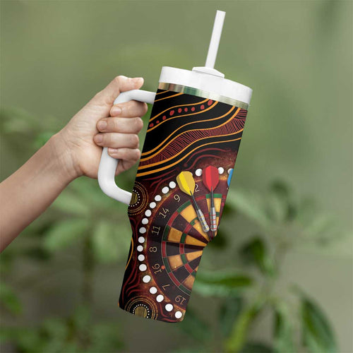 First Nations NAIDOC Week 2026 Fiery Darts Tumbler With Handle Aboriginal Arts