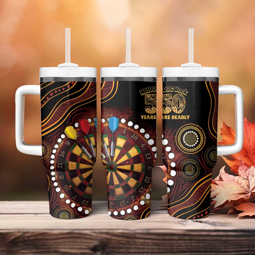 First Nations NAIDOC Week 2026 Fiery Darts Tumbler With Handle Aboriginal Arts