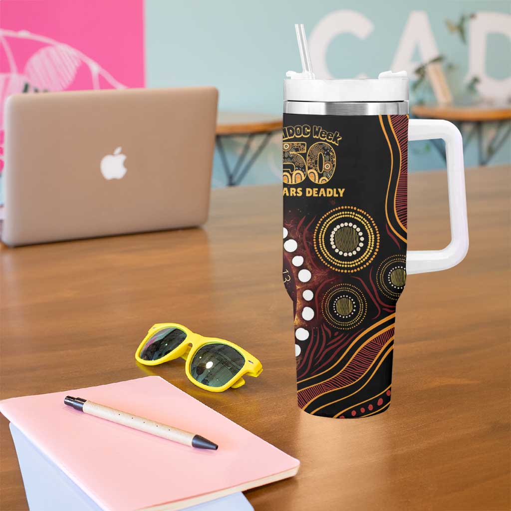 First Nations NAIDOC Week 2026 Fiery Darts Tumbler With Handle Aboriginal Arts