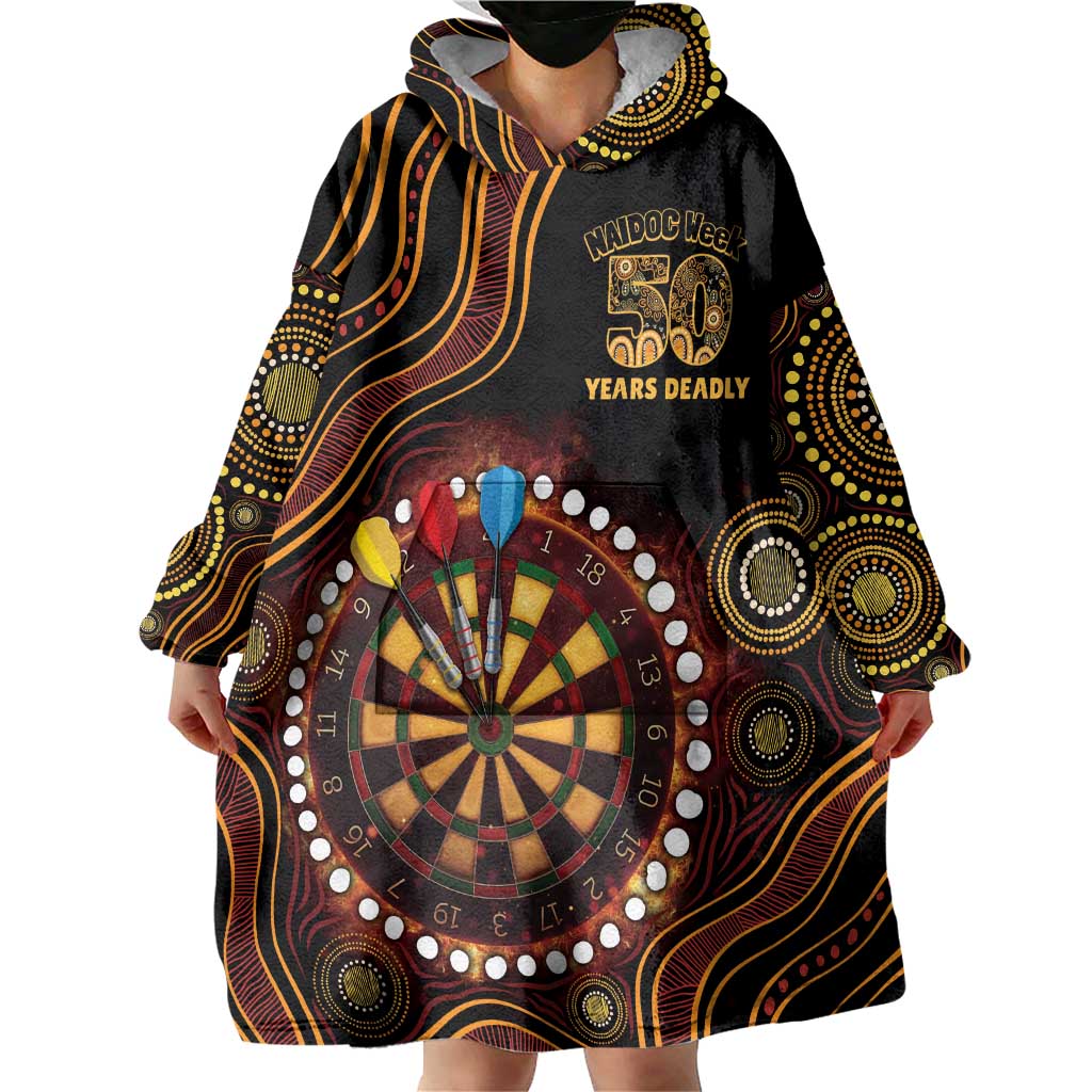 First Nations NAIDOC Week 2026 Fiery Darts Wearable Blanket Hoodie Aboriginal Arts
