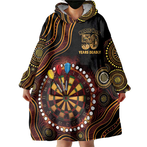 First Nations NAIDOC Week 2026 Fiery Darts Wearable Blanket Hoodie Aboriginal Arts