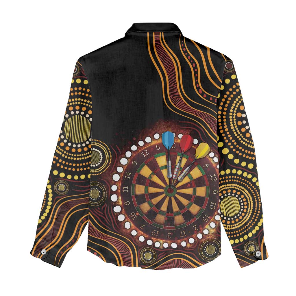 First Nations NAIDOC Week 2026 Fiery Darts Women Casual Shirt Aboriginal Arts