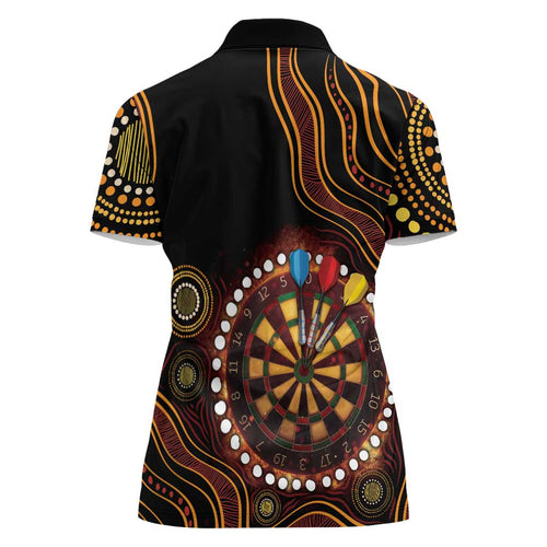 First Nations NAIDOC Week 2026 Fiery Darts Women Polo Shirt Aboriginal Arts
