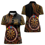 First Nations NAIDOC Week 2026 Fiery Darts Women Polo Shirt Aboriginal Arts