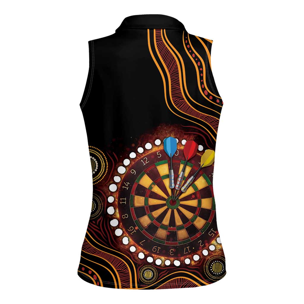 First Nations NAIDOC Week 2026 Fiery Darts Women Sleeveless Polo Shirt Aboriginal Arts