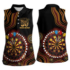 First Nations NAIDOC Week 2026 Fiery Darts Women Sleeveless Polo Shirt Aboriginal Arts
