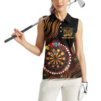 First Nations NAIDOC Week 2026 Fiery Darts Women Sleeveless Polo Shirt Aboriginal Arts