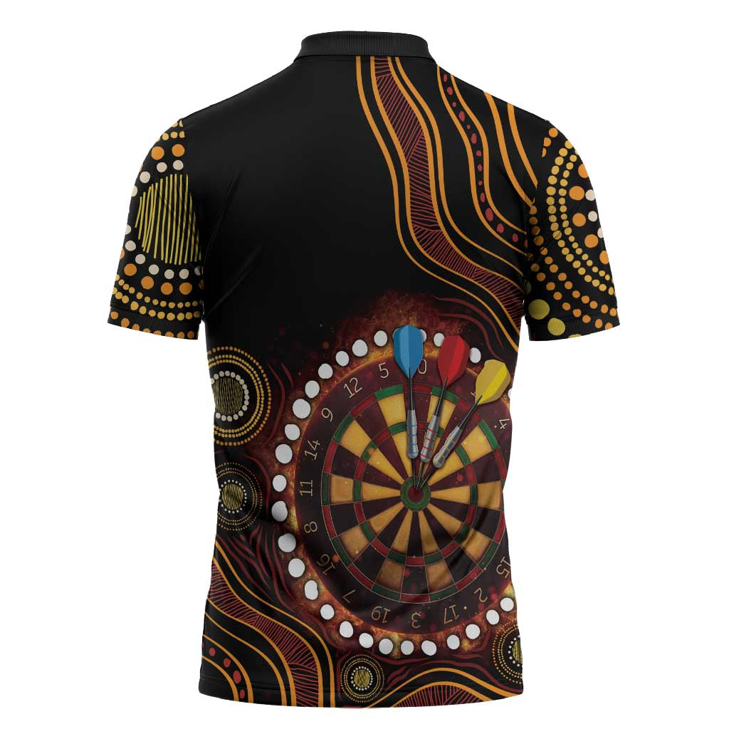 First Nations NAIDOC Week 2026 Fiery Darts Zipper Polo Shirt Aboriginal Arts