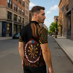 First Nations NAIDOC Week 2026 Fiery Darts Zipper Polo Shirt Aboriginal Arts